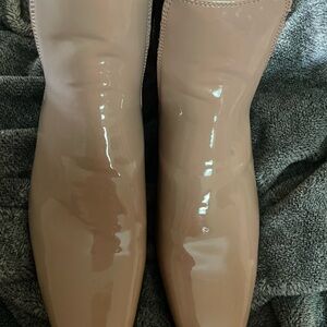ASOS Men’s Blush Patent Ankle Boots-Size 14W-Silver Tone Toe Tips-NWOB